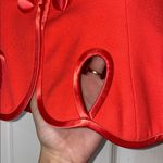 80s VINTAGE RIMINI RED CUT OUT BLAZER BLOUSE TOP Size M Photo 2