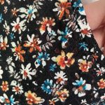 The General Good New  Floral Print Mesh Keyhole Halter Tank Top Black Multi XL Photo 2