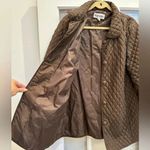 Marvin Richards  Quilted Pattern Coat Jacket Chocolate Brown Women's Size XL Photo 1