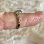 Snake serpent ring with CZs and green eyes Silver Photo 2