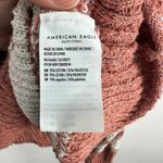 American Eagle  Sweater XS Pink White Striped Knit Slouchy Preppy‎ 90s Boho Retro Photo 3