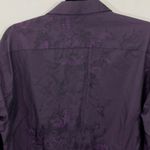 Ted Baker London Button Up Dress Shirt Size LARGE 12 Purple Tonal Floral Photo 6