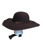 Mud Pie  Women's Vale Wide Brim Link Hat‎ Black Size OSFM Western Photo 2