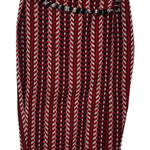 Eva Franco Red Blue White Geometric Print Wool Poly Blend Pencil Skirt With Slit Size 2 Photo 0