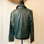 VICI NWT Skies Are Blue Faux Leather Biker Leather Jacket Jade Green Size XL Photo 7