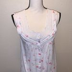Body Touch white floral lace pleated button down nightgown Photo 1