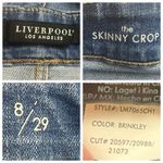 Liverpool Jeans Company Liverpool Jeans Skinny Crop Pull On Brinkley Dark Wash Mid Rise Women’s Size 8 Photo 4