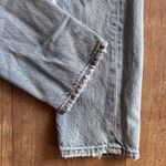 American Eagle  Highest Rise Mom Jean Light Wash Distressed Straight Leg Size 0 Photo 5