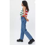 BP Be Responsible BLUE PLAID DENIM JEANS STRAIGHT LEG Size 27 NWOT Photo 3