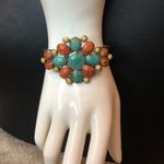 BARSE Sterling Silver Turquoise Spiny Oyster Coral Mosaic Inlay Cuff Bracelet Blue Photo 15