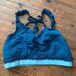 Cacique  blue & teal lacy strappy 14/16 loungewear bra Photo 0