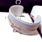 14K Rose Gold Plated Heart Ring Charm Bracelet for Women Photo 3