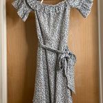 Tularosa Off-Shoulder Black and White Ciao Mini Dress Size-Small Photo 1