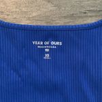 Year Of Ours  blue ribbed crop top Photo 5