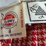 Evan Picone Vintage Women's 8 Evan-Picone Petites Red Pleated Midi Skirt Herringbone Plaid Photo 6