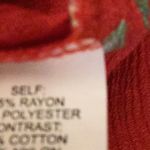 Fig and Flower Anthropologie Embroidered Red V Neck Long Sleeve Lace Back Top Size M Photo 4