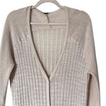 Free People Cream Midi Cardigan Button Front Long Sleeves Knit Lightweight Small Photo 2