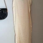 Pretty Little Thing Pastel Butter Yellow Slit Maxi Skirt, Size 6 Photo 0