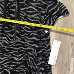 Kensie Black and White Patterned Midi Dress Photo 5