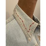 Vera Wang  Embroidered Denim Embroidered Jacket with Beading Floral Birds Vintage Photo 3