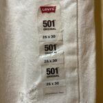 Levi's Womens New Levi’s 501 Original Raw Hem Distressed White Cotton High Rise Straigh Photo 1