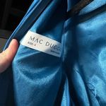 Mac Duggal NWT  68225 Chiffon Ruched Illusion Raglan Sleeve Ruffled Gown Ocean 4 Photo 6