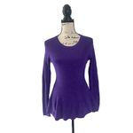 Allegra K  Long Sleeve Ribbed Knit Ruffle Hem Peplum Sweater SZ S Photo 2