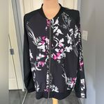 Fabletics  Bev Floral Full Zip Bomber‎ Jacket Athleisure Sporty Photo 2