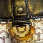 Gucci Horsebit canvas bamboo d ring continental wallet. Photo 9