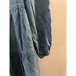 Casa Cabana Womens Chambray Dress XS Cowgirl Western Tiered Boho Long Sleeve Blue Photo 4