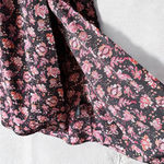 Topshop  One Shoulder Ruffle Jumpsuit Size 2 Black and Pink Floral Photo 4