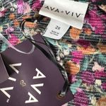 Ava & Viv Women's Plus Size Floral Print Long Sleeve Knit Top - 2X - NWT Photo 1