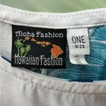 Hawaiian A Line Dress by Aloha Fashions One Size White & Blue Hawaii Time Size L Photo 5
