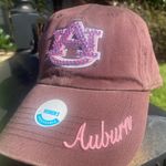 Vintage Rhinestone AUBURN baseball Cap Pink Photo 0