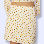 We Wore What Mini Slip Skirt- daisy floral pattern Photo 0