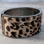 Vintage Chunky Hinged Bracelet Animal Print Photo 10