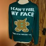 Unique Gingerbread Man Holiday Sweater Green Size M Photo 5