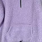 No Boundaries  Fuzy Purple Sherpa Pull Over Quarter Zip Size Large 11-13 Juniors Photo 1