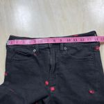 Gap  High Rise Universal Leggings Womens 8/29 Black Embroidered Floral Slim Fit Photo 10