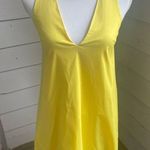 Free People Women’s Canary Yellow Sleeveless V neck Mini Dress Size XS Vacation Photo 0