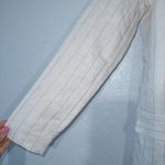 Nasty Gal NWT Beige Metallic Pinstripe Oversized Blazer Size 4 Photo 2