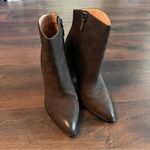 Halogen  Brown Pointed Toe Bootie Stacked Heel Photo 4