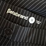 Betabrand NEW  Classic Dress Pant Yoga Pants Straight-Leg Black Pinstripe Size M Photo 12