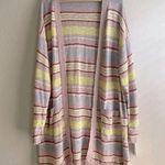 Wonderly Striped Knit Fringed Cardigan Duster NWT Photo 0