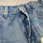 Levi's Premium 501 High Rise Distressed Denim Shorts Button Fly Size 28 Photo 2