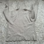 Free People  XS Oatmeal Heather Sweater Turtleneck Oversized Knit Long Sleeve Photo 5