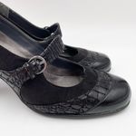 Aerosoles  Role Along Mary Jane Pumps Heels Size 8.5 Black Crocodile Faux Leather Photo 1