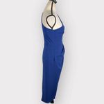 Lulus Asymmetrical Dress Women's Small Blue One Shoulder Midi Gathered Photo 3