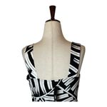 Nic+Zoe Black And White Jersey Moonlit Palm Sleeveless Fit And Flare Dress XS Photo 5