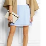 Altuzarra Crepe Shirt Sleeveless Blue Antique White Mini Dress Photo 1